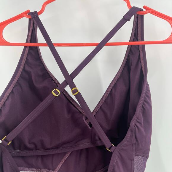 BLEU ROD BEATTIE Swimsuit Size 8 NWT One Piece Don't Mesh With Me Surplice Swim - Picture 9 of 15